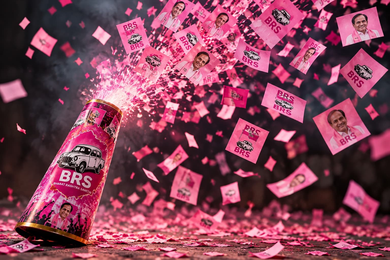 BRS PARTY FIRECRACKER