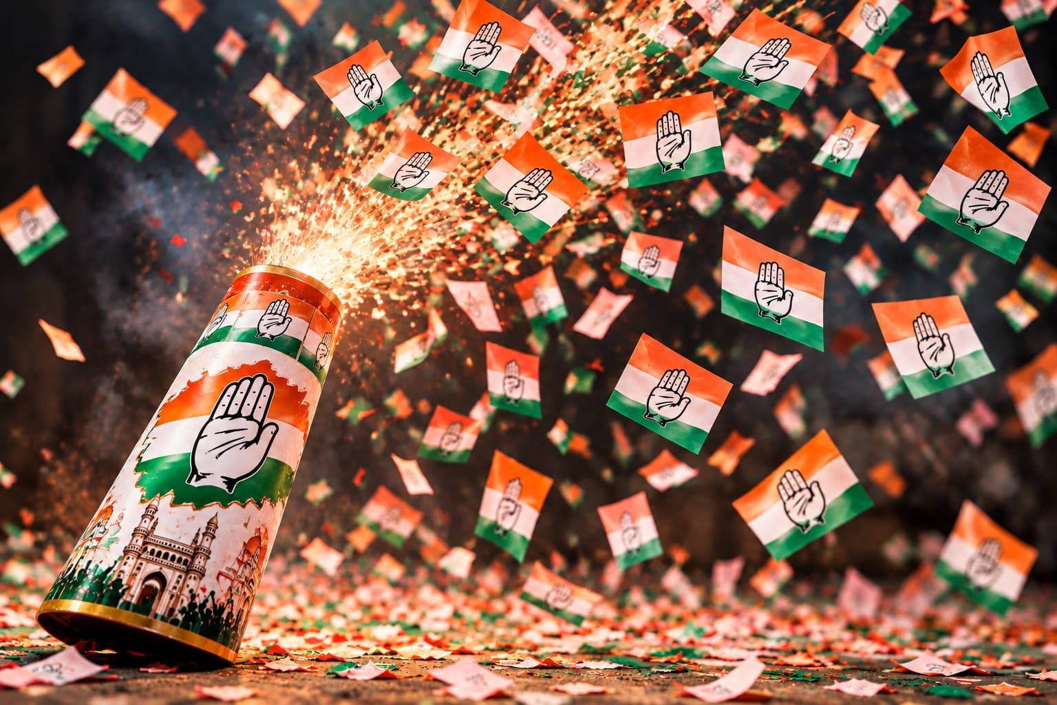 CONGRESS PARTY FIRECRACKER
